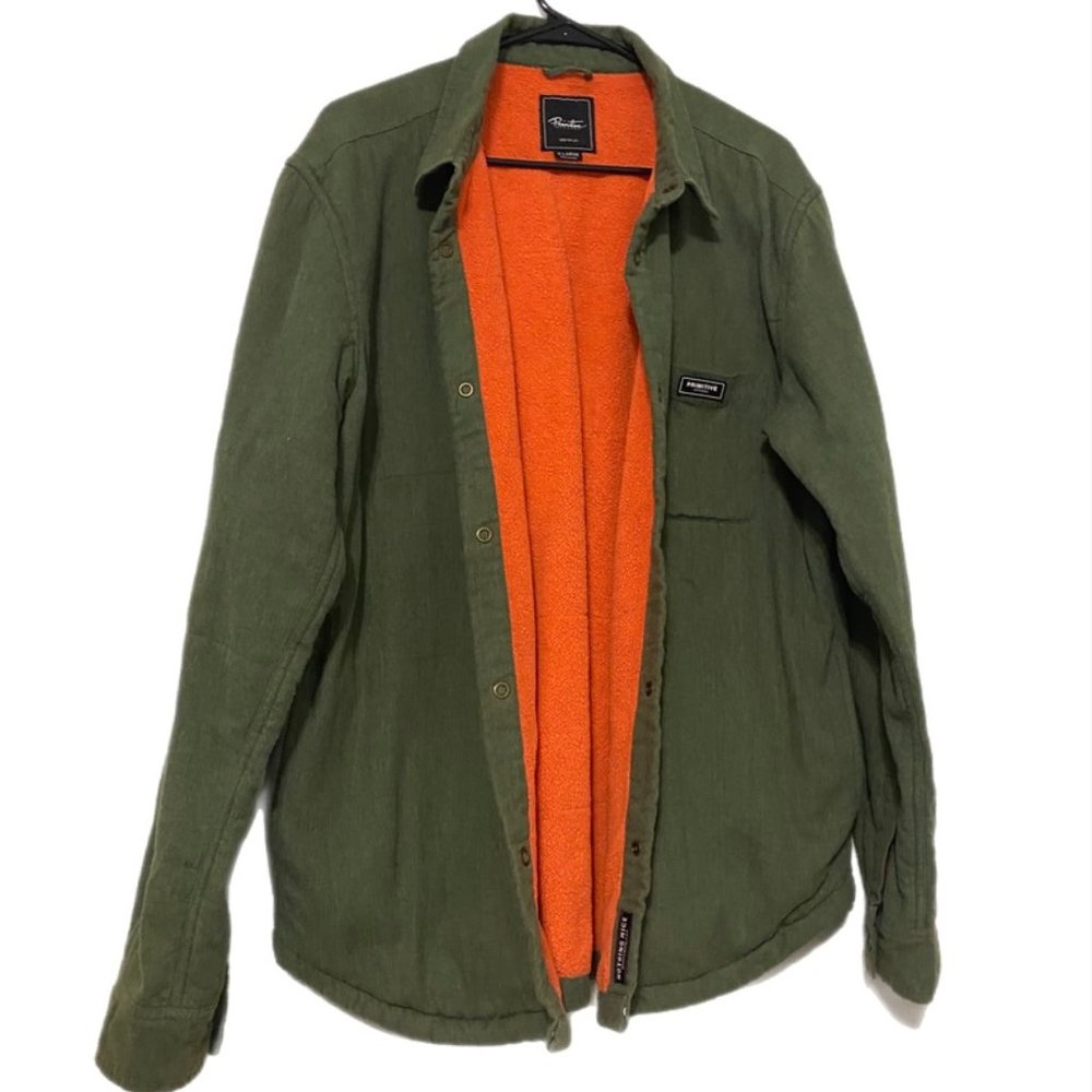 MENS PRIMITIVE SKATE GREEN FLEECE SHIRT - Size XL - Like New